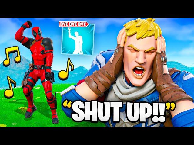 Trolling With "BYE BYE BYE" Fortnite Emote! (RAGE)