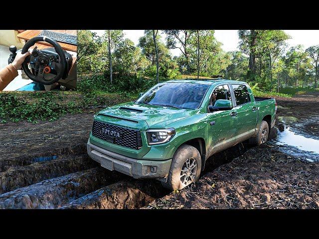 Toyota Tundra TRD Pro - Mud Offroading | Forza Horizon 5 | Steering Wheel Gameplay