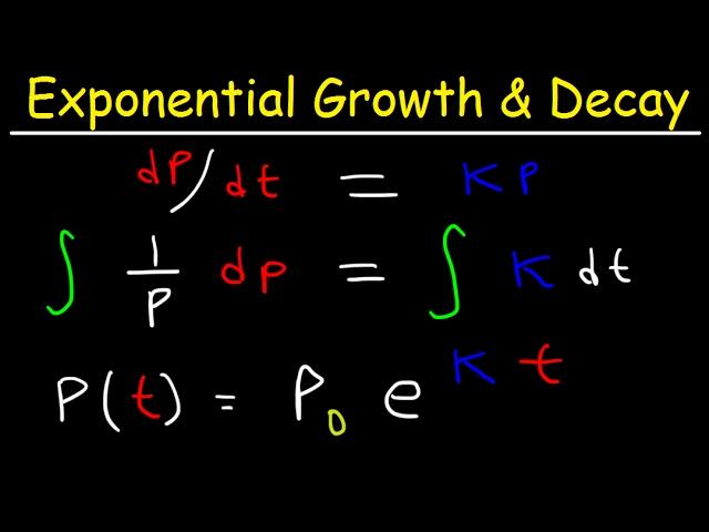 Exponential Growth and Decay Calculus, Relative Growth Rate, Differential Equations, Word Problems