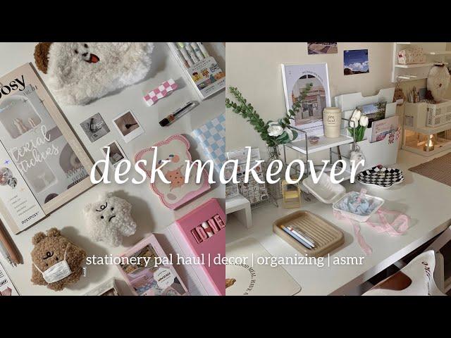 aesthetic cozy desk makeover asmr ; black friday Stationery Pal haul  decor & organizer shopee