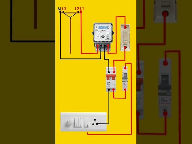 Single Room House Wiring | House Wiring Diagram #shorts #youtubeshorts