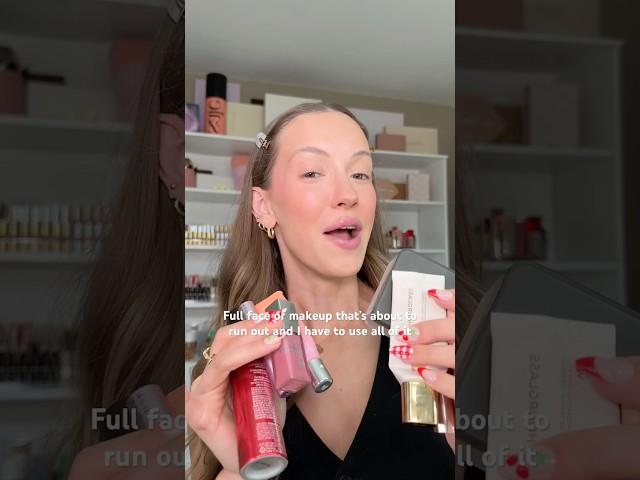 Full face of makeup that’s about to run out and I have to use all of it