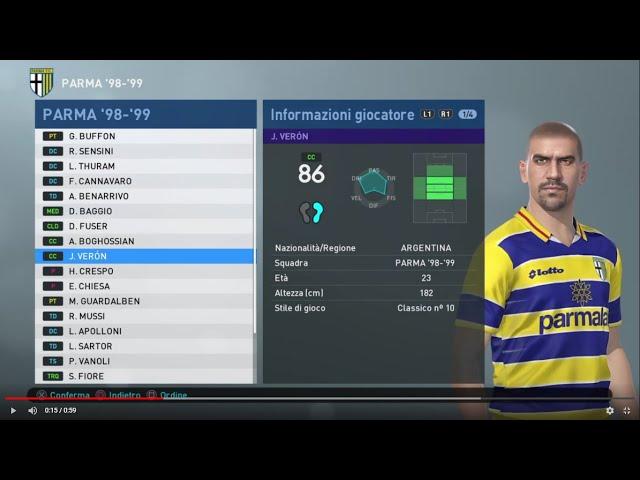 PES 2019: Parma 1998-1999 (PS4)