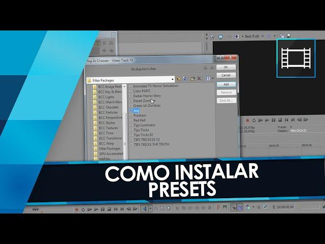 Tutorial Sony Vegas: Como Instalar Presets - SONY PRESET MANAGER