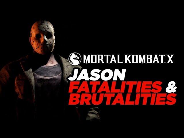 Jason Voorhees: All Fatalities and All Brutalities - Mortal Kombat X Gameplay