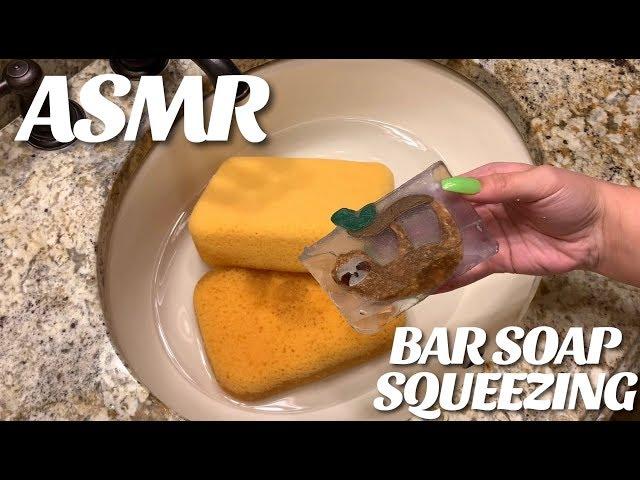 ASMR UNIQUE CLEAR BAR SOAP SPONGE SQUEEZING (Stress Relief)