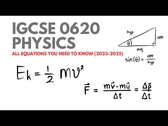 All IGCSE Physics Equations you need to know for the new syllabus