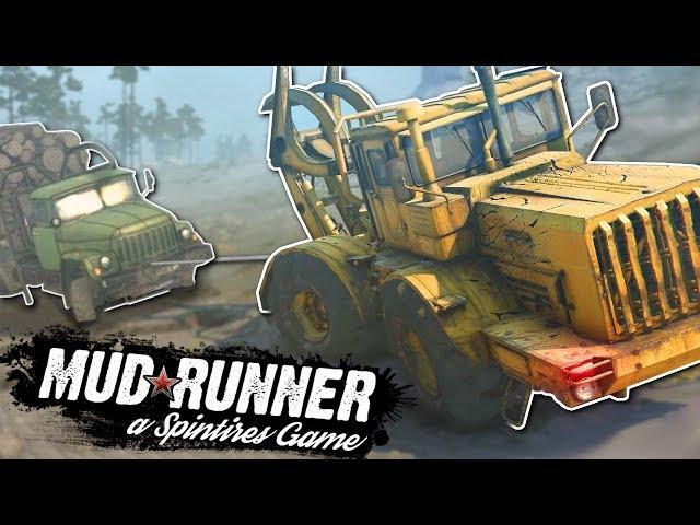 MULTIPLAYER LOG HAULING & WINCH PULLING! - Spintires: MudRunner Multiplayer Gameplay