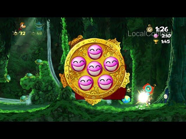 Rayman Origins | Level 1-4 | Jibberish Jungle - Go With The Flow + Time Attack (NO COMMENTARY)