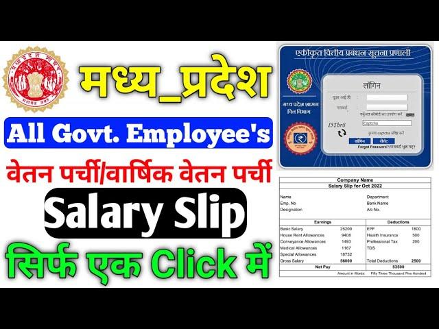 Salary slip of MP Govt employee | MP Treasury imfs login | how to download payment slip