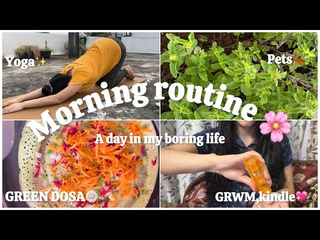 YogaMorning RoutineGREEN DosaREADINGGRWM 2 go 2 bed|#food #yoga #skincare #love #trending #dosa