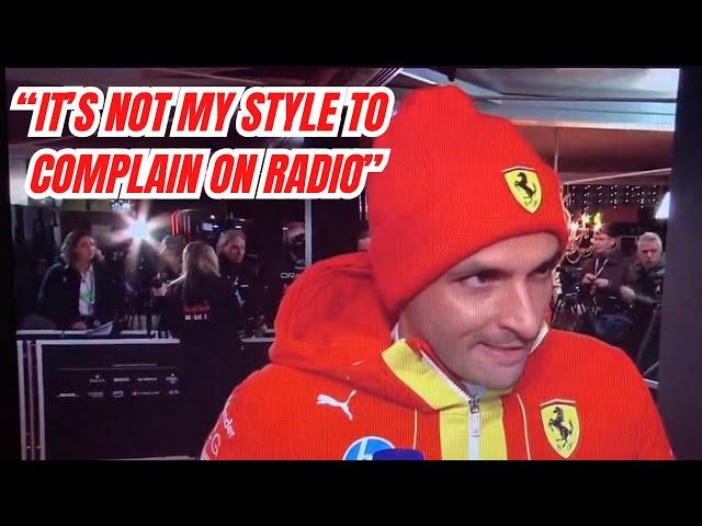 Carlos Sainz Savage Reaction to Charles Leclerc RANTING on Radio in Las Vegas GP