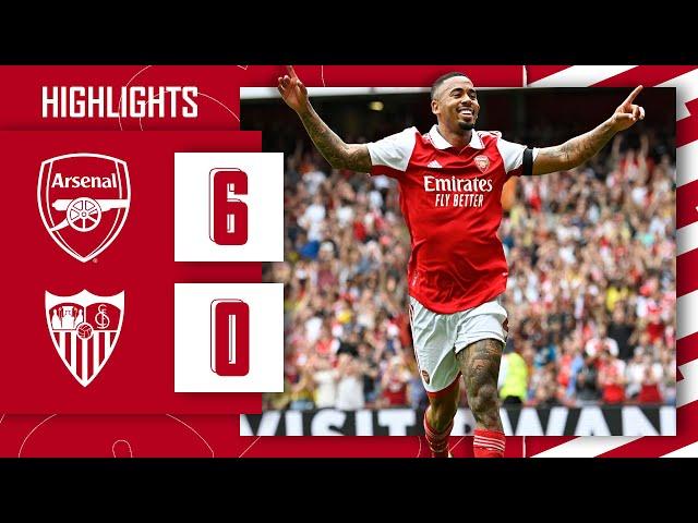 HIGHLIGHTS | Arsenal vs Sevilla (6-0) | Gabriel Jesus scores a hat-trick on Emirates Stadium debut!