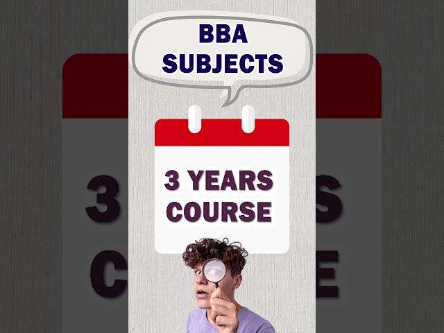 4 Parts of BBA Subjects  #Shorts