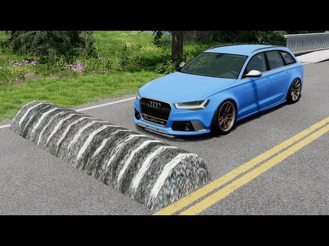 Cars vs Massive Speed Bumps  – BeamNG.Drive