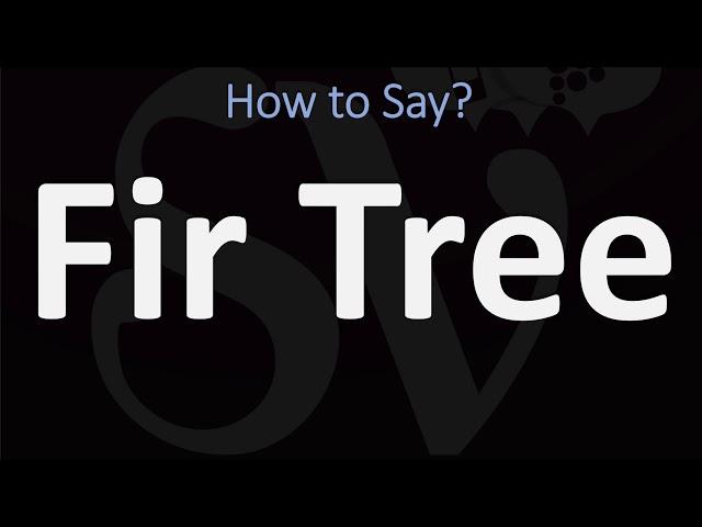 How to Pronounce Fir Tree? (CORRECTLY)