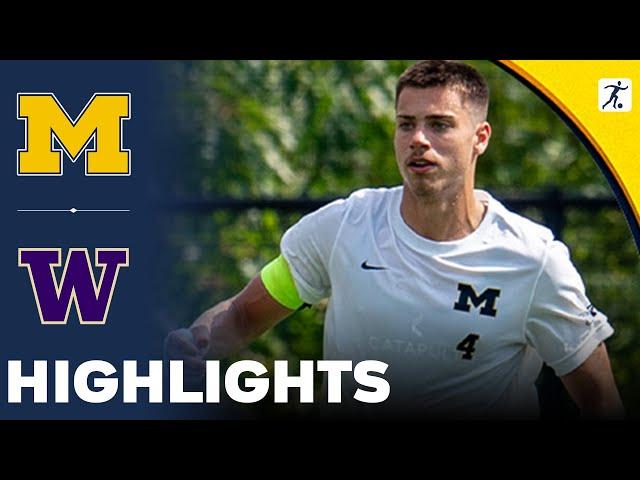 Michigan vs Washington | NCAA College Soccer | Highlights - September 16, 2024