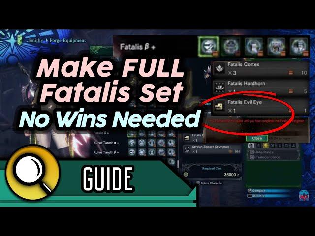 WHOLE FATALIS Set Plunderblade Farm in ~3 Hours - Detailed Guide | MHW Iceborne