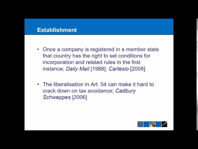 EU Law - Freedom of Establishment and Services