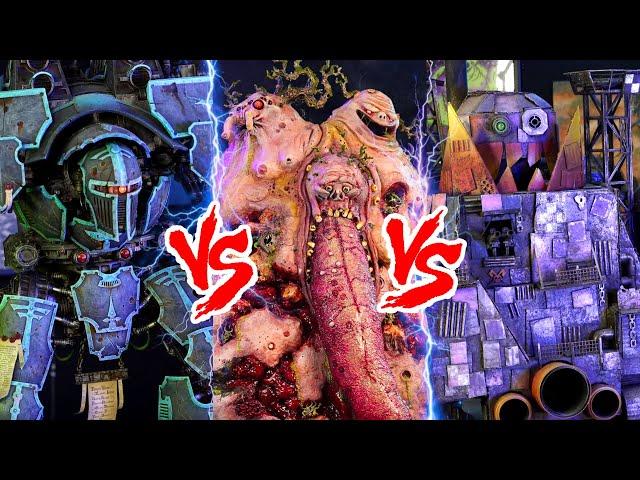 EPIC 40K TITAN 3-WAY BATTLE! Warlord vs Gargant vs Rot Father