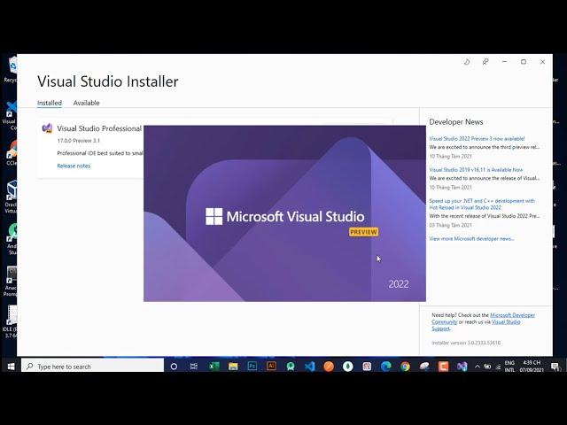 How to install Visual Studio 2022 for ASP.NET