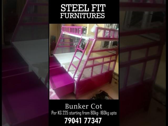 Bunker Cot at Best Price in Trichy Melapudur SteelFit Collection...#bunker #cot #modernfurniture