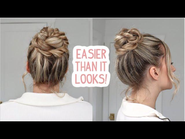 EASIER THAN IT LOOKS! HIGH BUN UPDO! WEDDINGS UPDO! Short, Medium & Long Hairstyles | Easy Updo