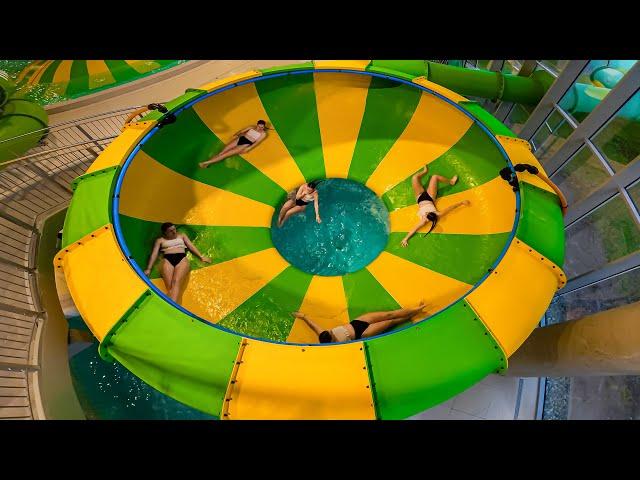 Waterslides at Aquapark Koszalin in Poland 