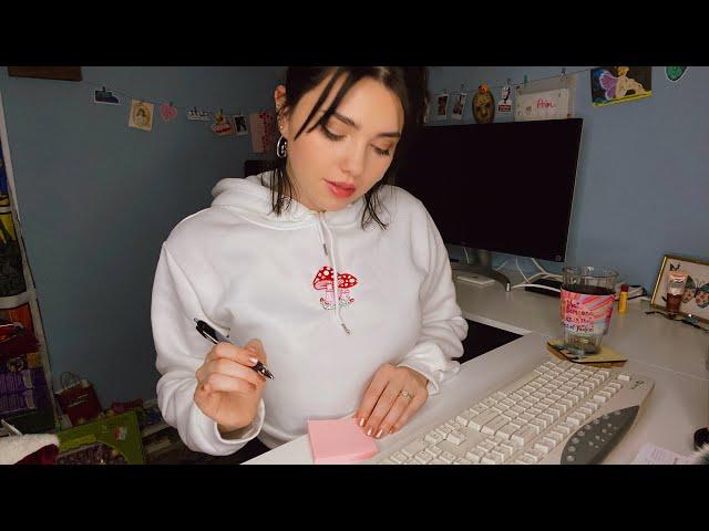 ASMR Office Sounds • Typing, Page Folding, Writing, Mouse Clicking , No talking 