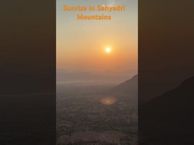 Beautiful sunrise in Sahyadri mountains