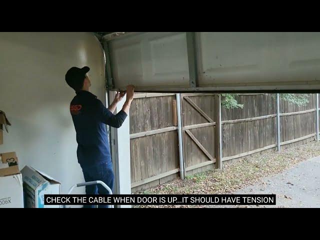 Cable Replacement and Garage Door Off Track - 1st method- SGD
