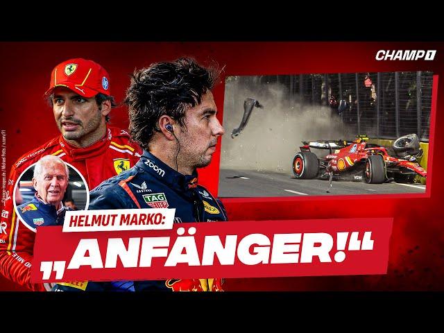 HEFTIGER CRASH Sainz & Perez beschuldigen sich GEGENSEITIG! Was ️ URTEILEN ️ die Rennkommissare?