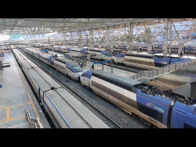 Seoul to Busan Korea Bullet Train KTX Full Process (First Class)