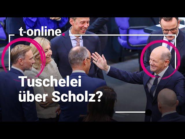 Scholz, Merz und Lindner: Szene im Bundestag erregt Aufsehen