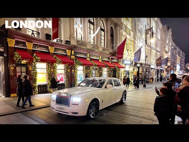 London's Best Luxury Night Walk | Mayfair, Regent Street and Oxford Street | LONDON WALK [4K]