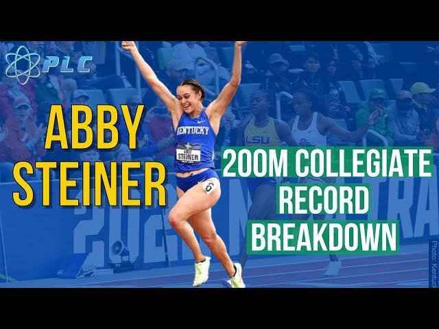 Abby Steiner 200M Collegiate Record Breakdown