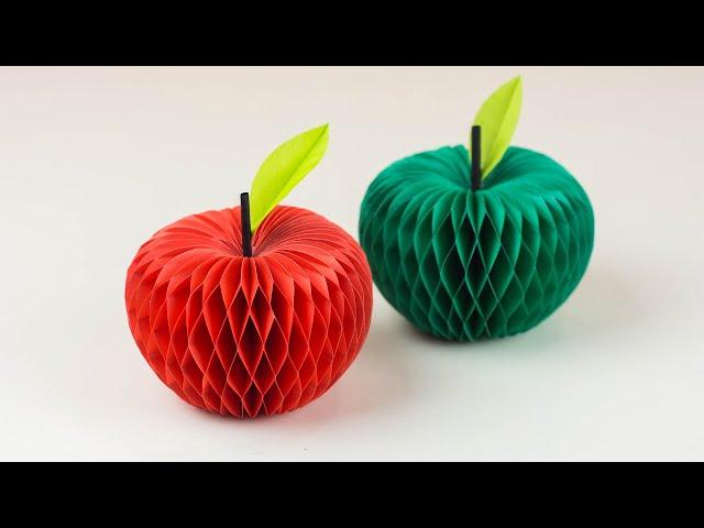 DIY Paper Apple | 3D Paper Apple | Paper Crafts For School | Paper Craft | Easy Kids Craft Ideas 