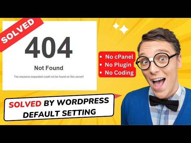 [ SOLVED ] 404 Not Found The Resource Requested Could Not Be Found on This Server in WordPress