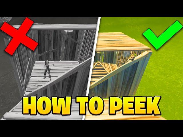 How To Peek Correctly In Fortnite