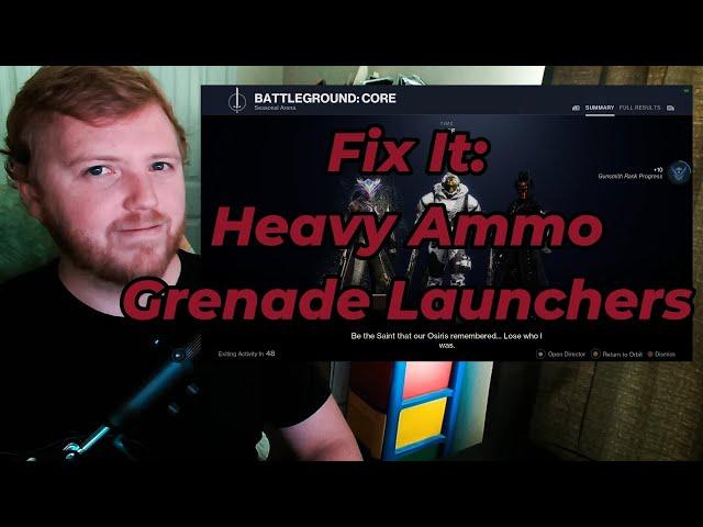 Heavy Ammo Grenade Launchers | Fix It Miniseries | Destiny 2