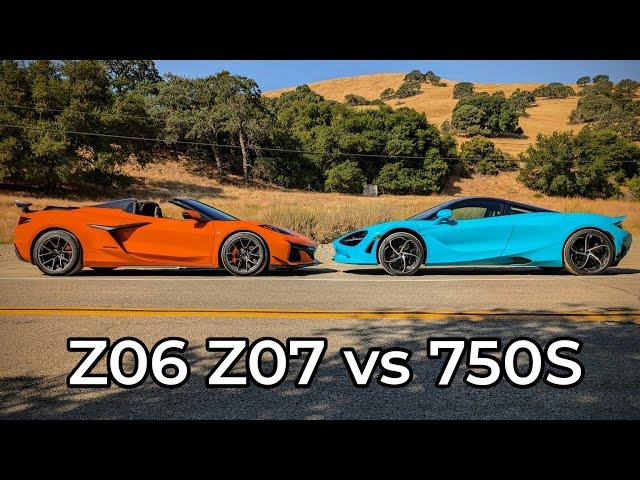 2023 Chevrolet Corvette C8 Z06 vs 2024 McLaren 750S - Head to Head Review!