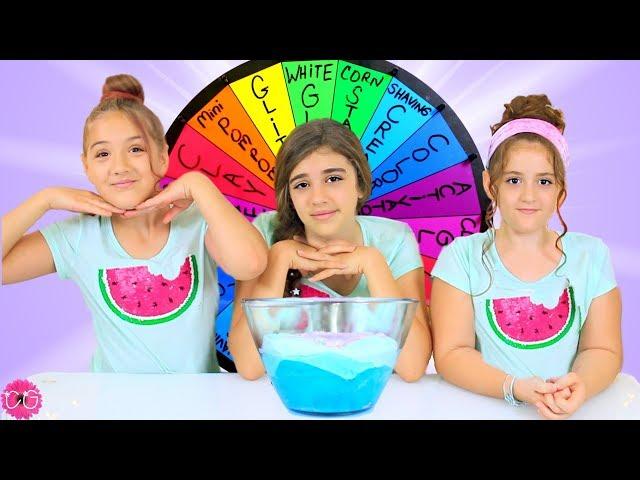 MYSTERY WHEEL OF SLIME CHALLENGE PART 2!!  SLIME SMOOTHIE EDITION!!