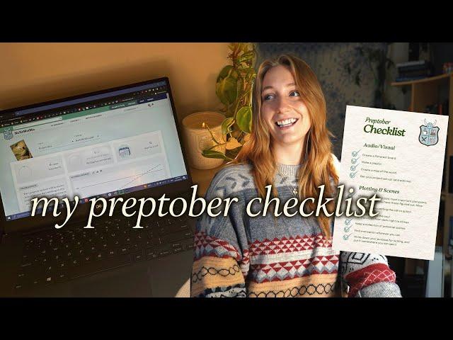 preparing to write a novel in a month | my preptober checklist for NaNoWriMo