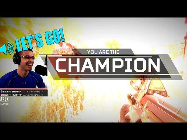 Nick Eh 30's reacts to his FIRST WIN on Apex Legends Battle Royale!