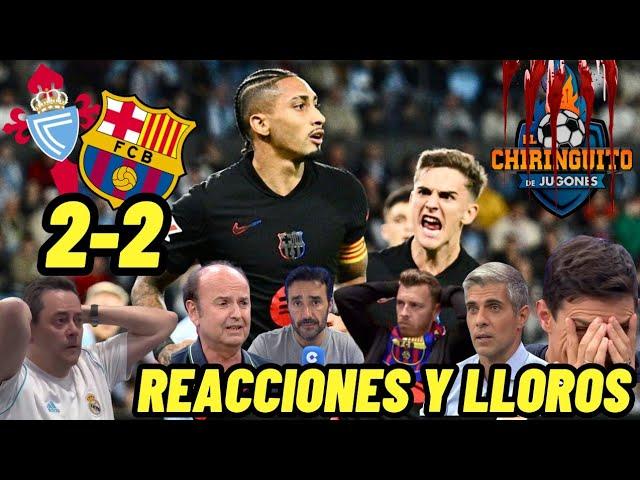  MEJORES LLOROS Y REACCIONES | CELTA 2 BARCELONA 2 - Locura de partido - GOLES Y RESUMEN