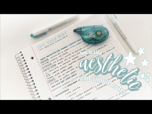 how to take practical & aesthetic notes in 5 minutes