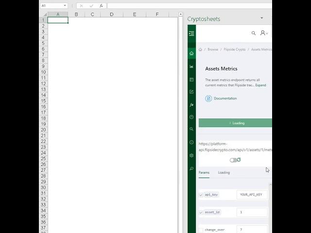 Get Flipside Crypto data in Excel and Google Sheets - Assets Metrics