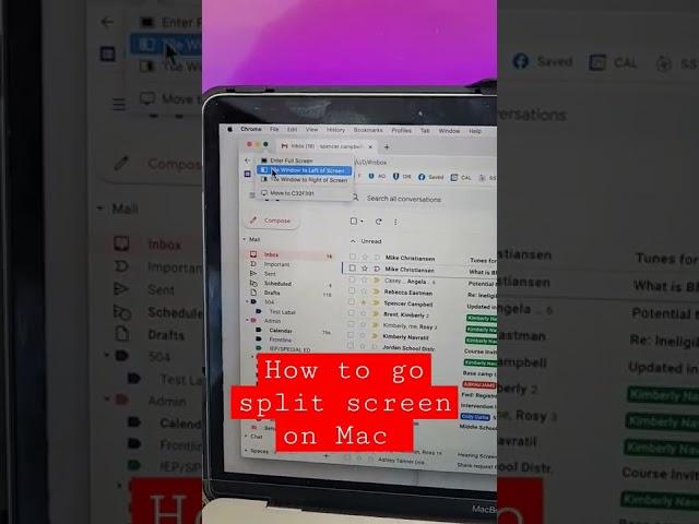  How to go split screen on a Mac