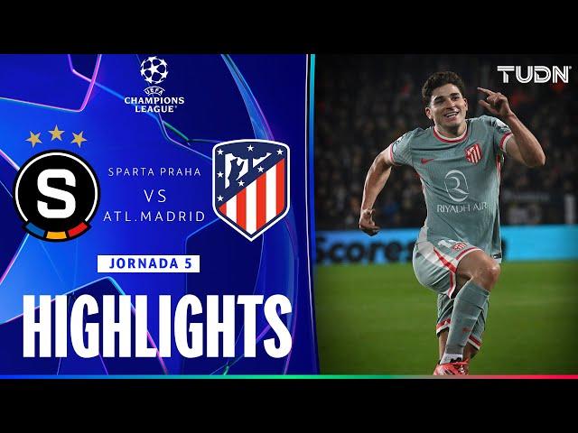 HIGHLIGHTS - Sparta Praha Vs Atlético de Madrid | UEFA Champions League 24/25 | TUDN