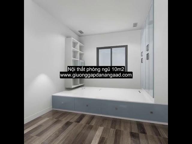 Nội thất phòng ngủ 10m2 thông minh hiện đại - Giường gấp AAD